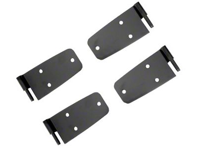 Rugged Ridge Door Hinges; Black (76-93 Jeep CJ5, CJ7 & Wrangler YJ)