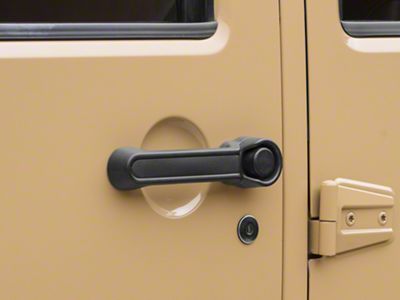 Rugged Ridge Elite Door Handle Inserts; Black (07-18 Jeep Wrangler JK 4-Door)