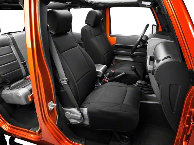 Rugged Ridge Neoprene Front Seat Covers; Black (07-10 Jeep Wrangler JK)