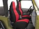 Rugged Ridge Neoprene Front Seat Covers; Black/Red (97-02 Jeep Wrangler TJ)