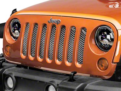 Rugged Ridge Mesh Grille Insert; Chrome (07-18 Jeep Wrangler JK)