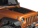 Rugged Ridge Hood Vent Insert; Black (07-18 Jeep Wrangler JK)