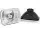 Rugged Ridge Crystal H2 Rectangular Headlights; Chrome Housing; Clear Lens (84-01 Jeep Cherokee XJ)