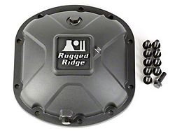 Rugged Ridge Dana 30 Axle Boulder Aluminum Differential Cover; Black (84-01 Jeep Cherokee XJ)