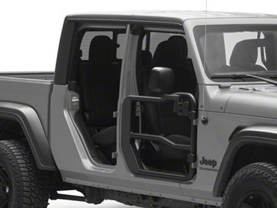 Rugged Ridge Fortis Front Tube Doors with Mirrors (20-25 Jeep Gladiator JT)