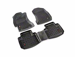 Rugged Ridge All-Terrain Front and Rear Floor Liners; Black (07-18 Jeep Wrangler JK 4-Door)