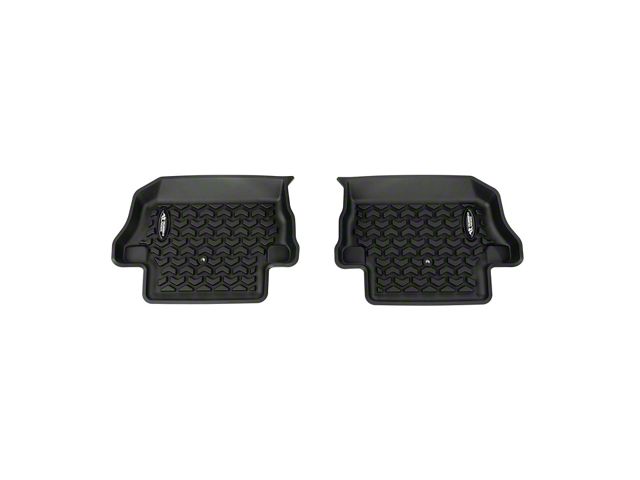 Rugged Ridge All-Terrain Rear Floor Liner; Black (18-24 Jeep Wrangler JL 2-Door, Excluding 4xe)