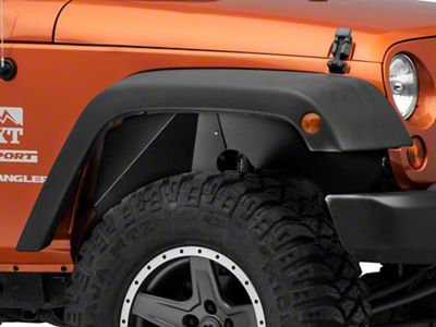 Rugged Ridge Aluminum Inner Fender Liners; Black (07-18 Jeep Wrangler JK)