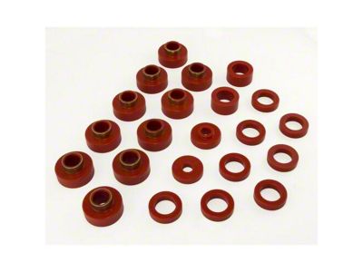 Rugged Ridge Body Mount Kit; Red (80-86 Jeep CJ7)