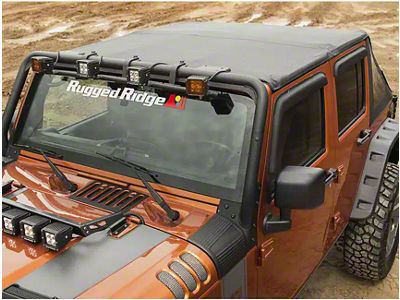 Rugged Ridge Bowless Montana Soft Top with Tinted Windows; Black Diamond (07-18 Jeep Wrangler JK 4-Door)