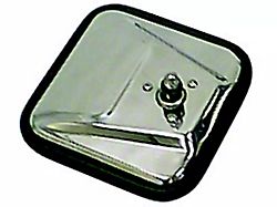 Rugged Ridge CJ Style Door Mirror Head; Stainless Steel; Driver Side (76-86 Jeep CJ7)