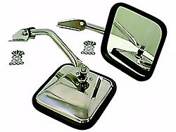 Rugged Ridge CJ Style Door Mirror Kit; Chrome (76-86 Jeep CJ7)