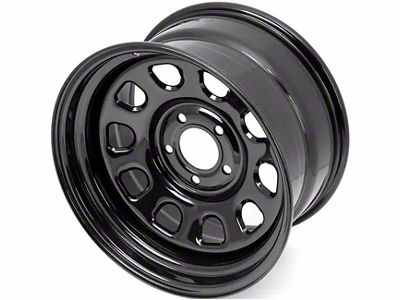 Rugged Ridge D-Window Black Steel Wheel; 15x8 (76-86 Jeep CJ7)