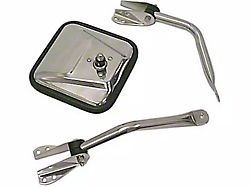 Rugged Ridge Door Mirror Head; Chrome (76-86 Jeep CJ7)