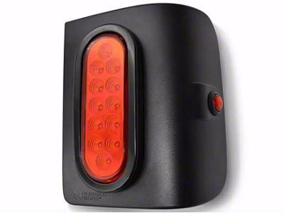 Rugged Ridge Flush Mount LED Tail Lights; Black Housing; Red Lens (18-24 Jeep Wrangler JL w/ Factory Halogen Tail Lights)