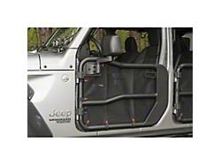 Rugged Ridge Fortis Front Tube Door Covers; Black (18-23 Jeep Wrangler JL)