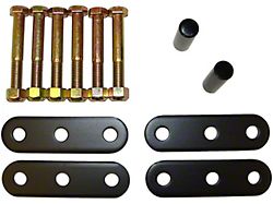 Rugged Ridge Heavy Duty Front Leaf Spring Shackle Kit; Black (76-86 Jeep CJ7)