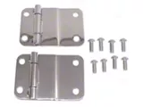 Rugged Ridge Lower Tailgate Hinge Kit; Stainless Steel (76-86 Jeep CJ7)