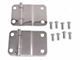 Rugged Ridge Lower Tailgate Hinge Kit; Stainless Steel (76-86 Jeep CJ7)