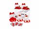 Rugged Ridge Polyurethane Bushing Kit; Red (76-79 Jeep CJ7)