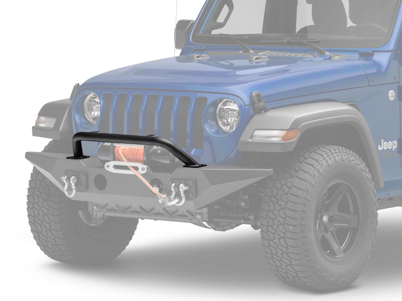 Rugged Ridge Jeep Wrangler Spartan Front Bumper Over-Rider Hoop 11548. ...