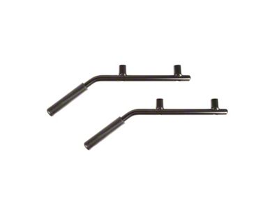 Rugged Ridge Steel Rear Grab Handles; Black (07-18 Jeep Wrangler JK)