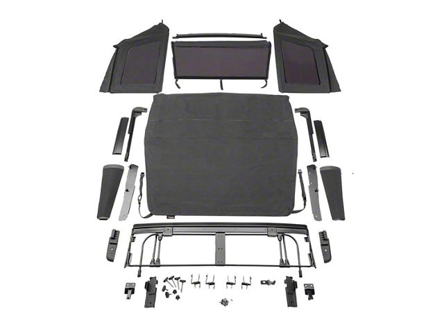 Rugged Ridge Voyager Soft Top with Tinted Windows; Black Diamond (18-24 Jeep Wrangler JL 2-Door)