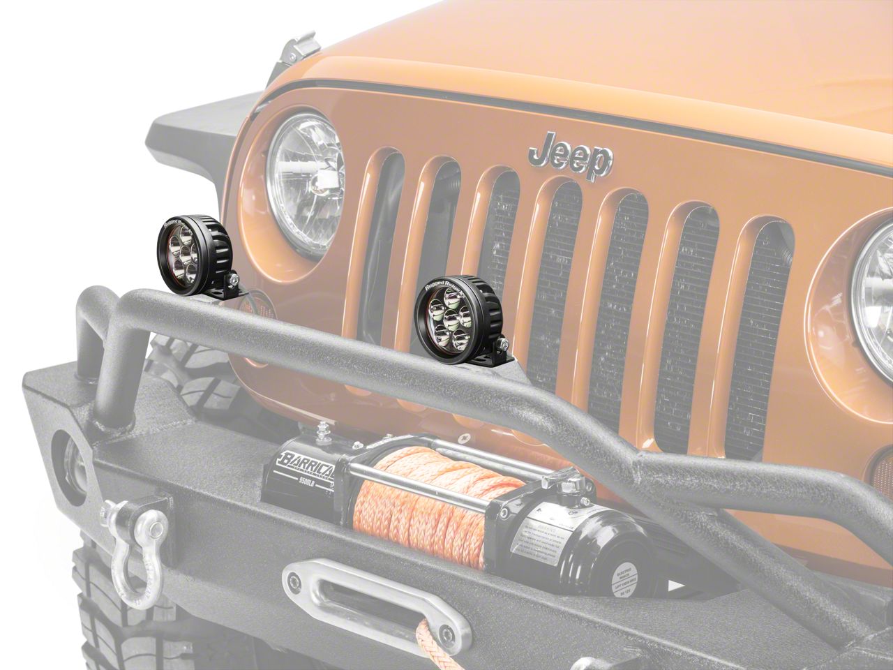 Rugged Ridge Jeep Wrangler 3.50-Inch Round LED Light; Driving Beam ...