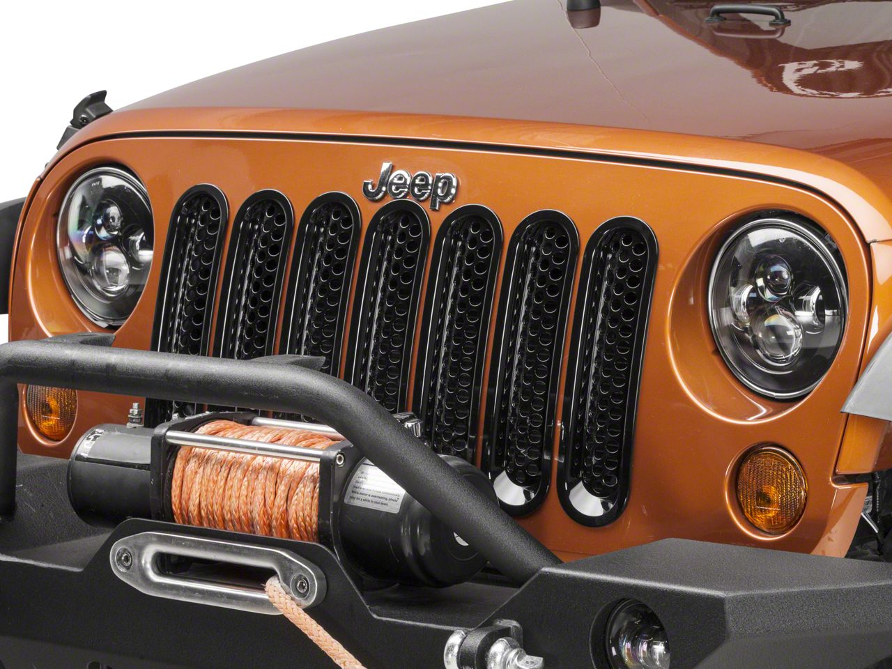 Rugged Ridge Jeep Wrangler Perforated Grille Inserts - Black 11306.31  (07-18 Jeep Wrangler JK, Excluding Sahara)