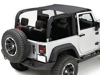 Rugged Ridge Mesh Summer Brief Top; Black (10-18 Jeep Wrangler JK 2-Door)