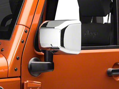 Rugged Ridge Mirror Covers; Chrome (07-18 Jeep Wrangler JK)