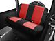 Rugged Ridge Neoprene Rear Seat Cover; Black/Red (87-95 Jeep Wrangler YJ)