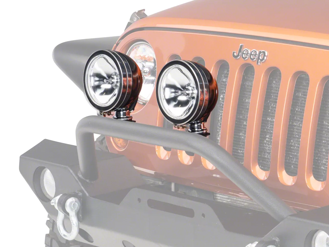 Rugged Ridge Jeep Wrangler 6-Inch Round Halogen Fog Light; Single 15207 ...