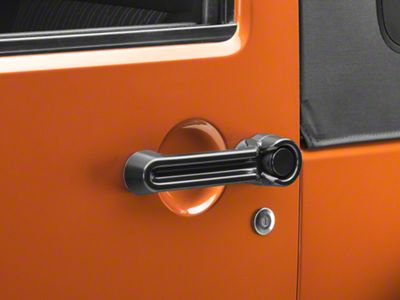 Rugged Ridge Door Handle Covers; Black (07-18 Jeep Wrangler JK 2-Door)