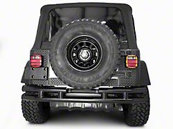 Rugged Ridge 3-Inch Double Tube Rear Bumper; Black (87-06 Jeep Wrangler YJ & TJ)