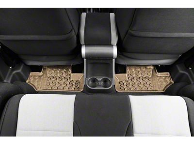 Rugged Ridge All-Terrain Rear Floor Liners; Tan (07-18 Jeep Wrangler JK 2-Door)