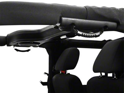 Rugged Ridge Rear Grab Handles; Black (07-18 Jeep Wrangler JK 4-Door)