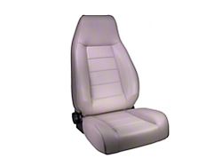 Rugged Ridge High-Back Reclining Front Seat; Gray (76-02 Jeep CJ5, CJ7, Wrangler YJ & TJ)