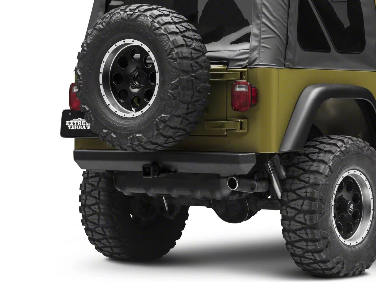 Rugged Ridge Jeep Wrangler Rock Crawler Rear Bumper with Hitch 11503.20 ...