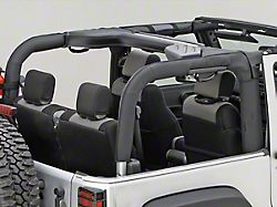 Rugged Ridge Roll Bar Cover; Black Polyester (07-18 Jeep Wrangler JK 2-Door)