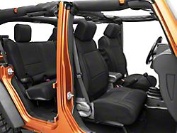 Rugged Ridge Front and Rear Seat Covers; Black (11-18 Jeep Wrangler JK 4-Door)
