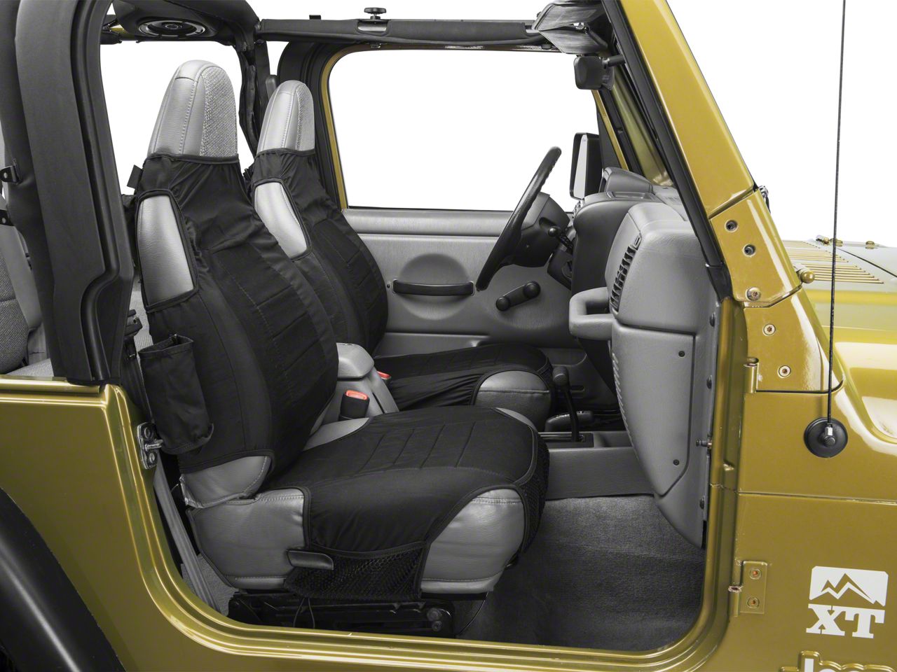 Rugged Ridge Jeep Wrangler Fabric Front Seat Protectors- Black 13235.01 ...