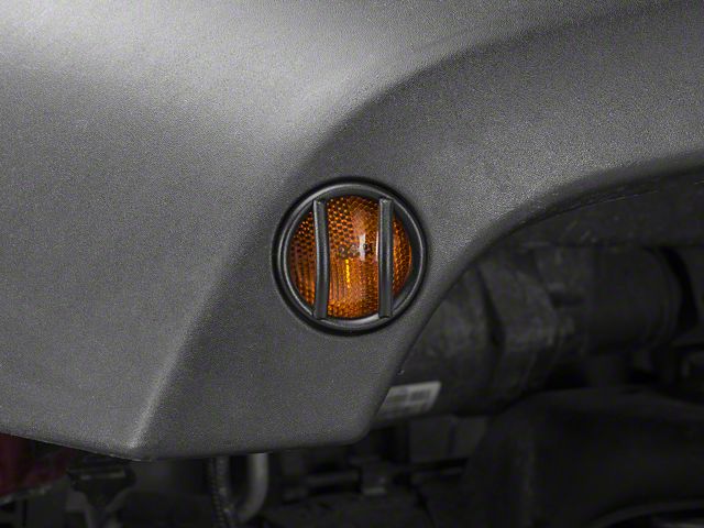 Rugged Ridge Euro Side Marker Light Guards; Textured Black (07-18 Jeep Wrangler JK)