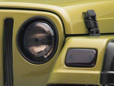 Rugged Ridge Headlight and Turn Signal Light Covers; Smoked (97-06 Jeep Wrangler TJ)