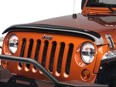 Rugged Ridge Hood Bug Deflector; Smoked (07-18 Jeep Wrangler JK)