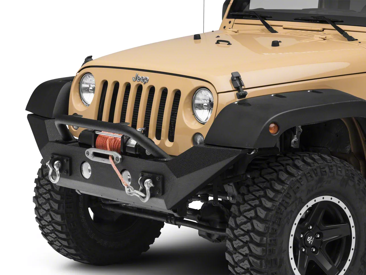 Rugged Ridge Jeep Wrangler Spartan Front Bumper with High Clearance ...