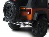 Rugged Ridge 3-Inch Double Tube Rear Bumper; Stainless Steel (07-18 Jeep Wrangler JK)