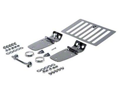 Rugged Ridge Hood Dressup Kit; Stainless Steel (98-06 Jeep Wrangler TJ)