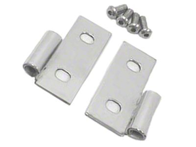 Rugged Ridge Lower Door Hinges; Stainless Steel (97-06 Jeep Wrangler TJ)