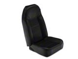 Rugged Ridge High-Back Front Seat; Black Vinyl (76-02 Jeep CJ5, CJ7, Wrangler YJ & TJ)